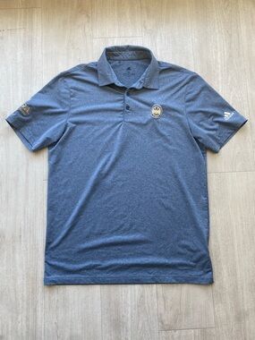 Adidas Golf Polo Shirt Men's M Gray Blue PGA Colorado Section Embroidered Logo